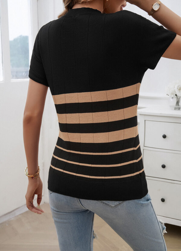 Elegant Slim Striped Sweater For Women - Image 5