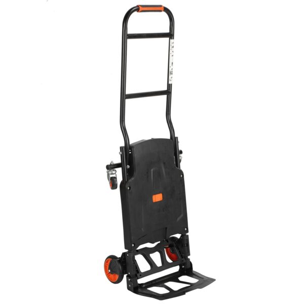 Portable Flat Bed Trailer Multifunction Foldable Hand Truck with 2 Straps for Home Use - Image 9