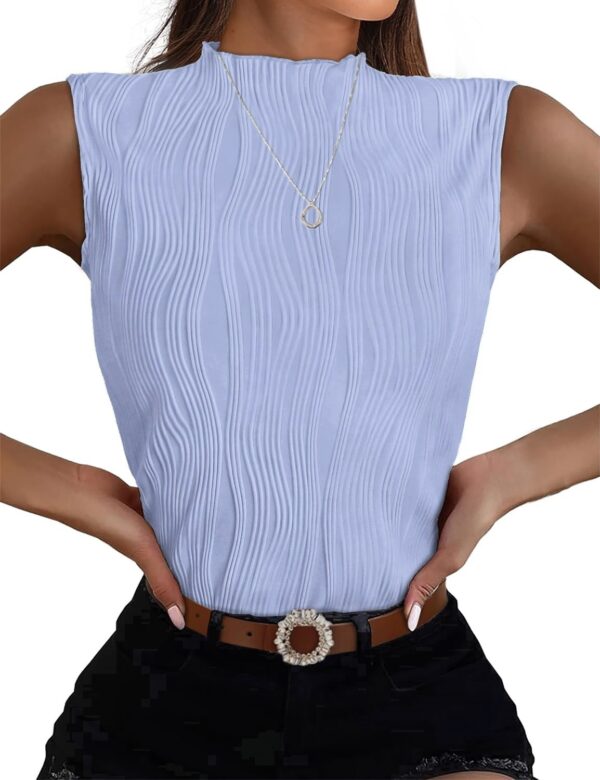 Women's Half Turtleneck Slim Sleeveless Vest - Image 7