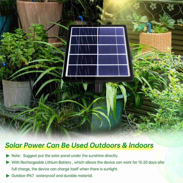 Solar Automatic Watering System IP67 Water Resistant Solar Automatic Drip Irrigation Kit System with Anti Siphoning - Image 6