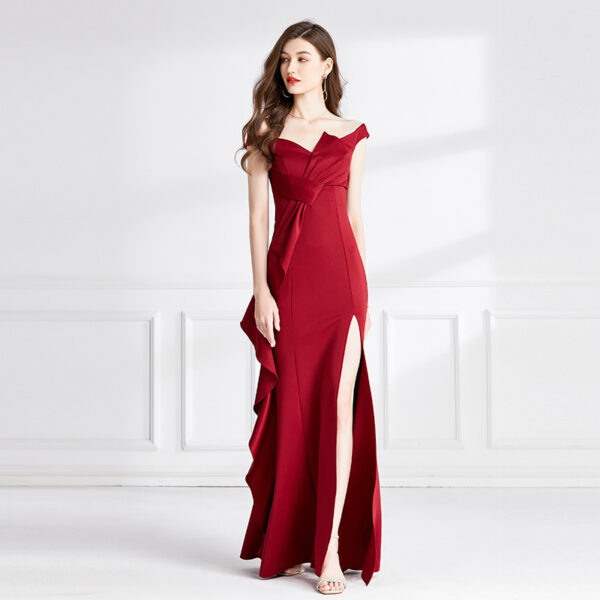 Red Evening Dress For Women Spring And Summer - Image 5