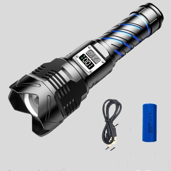 Aluminum Alloy Zoom Digital Display Flashlight - Image 6