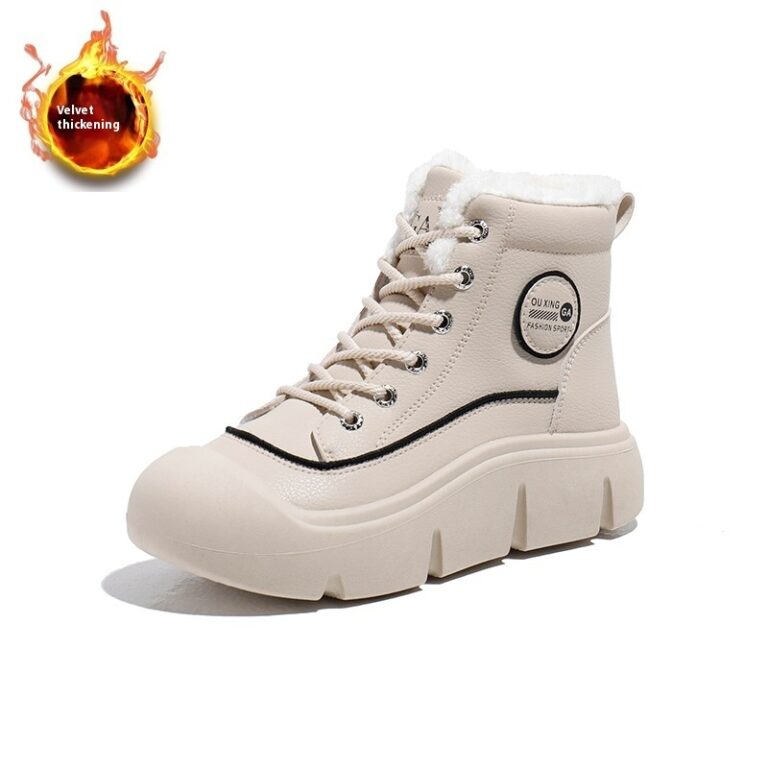 Women's High-top Velvet Warm Cotton Shoes Platform Snow Boots - Image 2