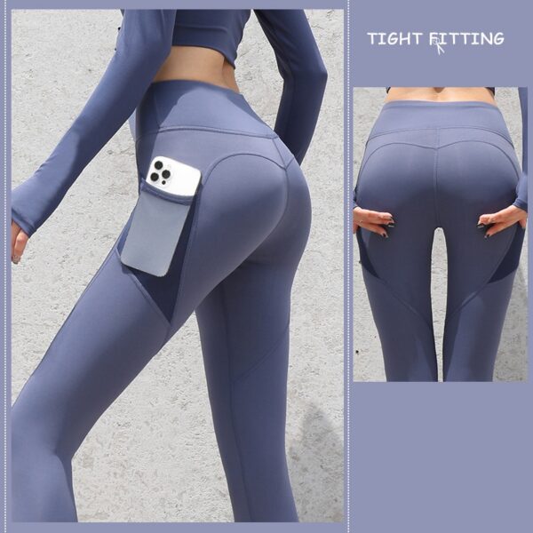 Gym Sport Seamless Leggings With Pockets Push Up High Waist Pants Women Fitness Running Yoga Pants Gym Sport Seamless Leggings - Image 5