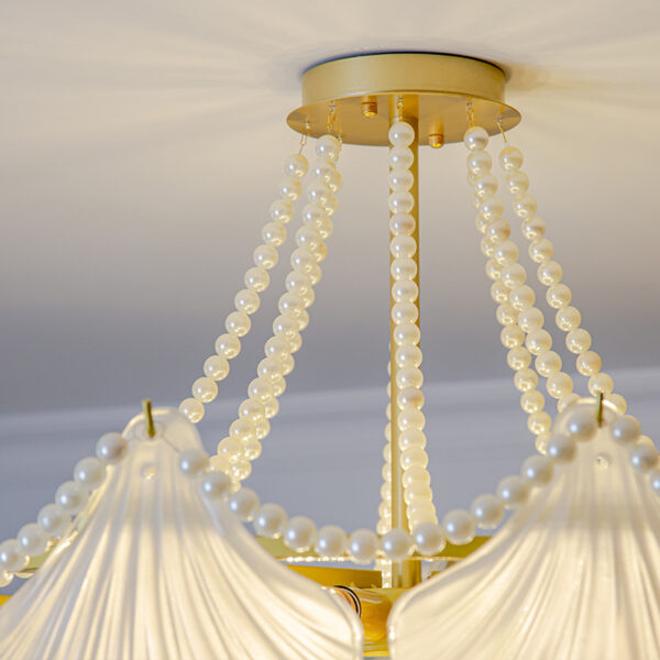 Luxury Pearl Shell Glass Living Room Pendant Lamp - Image 7