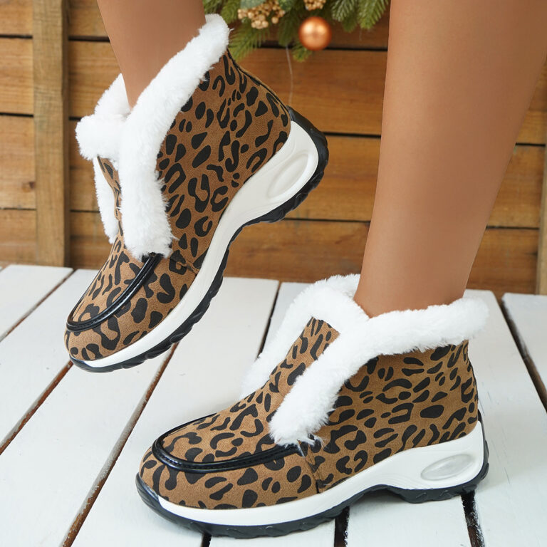 Women's Plus Velvet Snow Boots Sole Air Cushion Decoration - Image 7