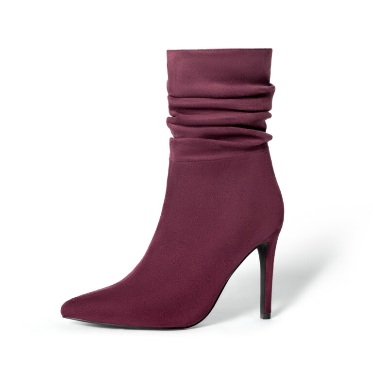 Women's Fashion Suede Pointed High Heels Boots - Image 6