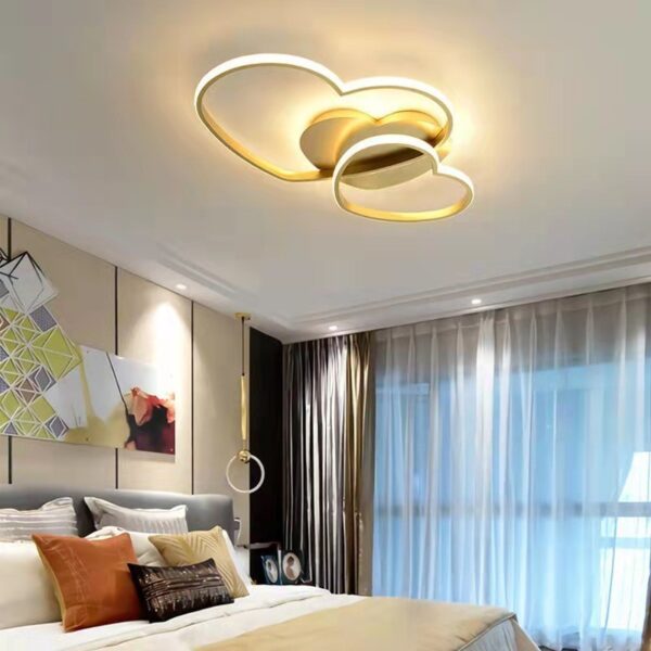 Double Heart Children's Bedroom LED Ceiling Light - Image 2