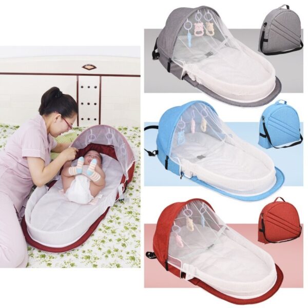 Baby Bed Travel Sun Protection Mosquito Net With Portable Bassinet Baby Foldable Breathable Infant Sleeping Basket