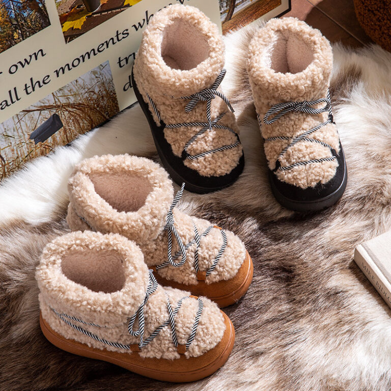 New Winter Velvet Thickened Cotton Boots Non-slip Warm Velvet Cotton Slippers Women's - Image 7