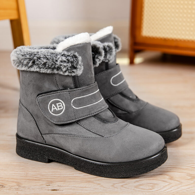 High Warm Women's Snow Boots Velcro Flannel - Image 2