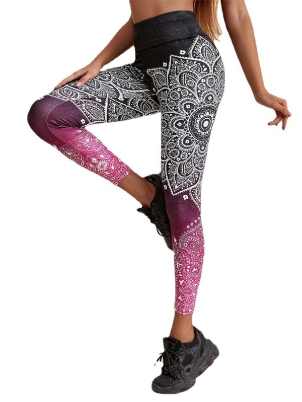 Running Workout Elastic Plus Size Yoga Leggings - Image 3