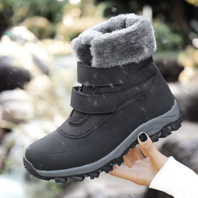 Ladies High-top Plus Velvet Cotton Shoes Padded Snow Boots - Image 2