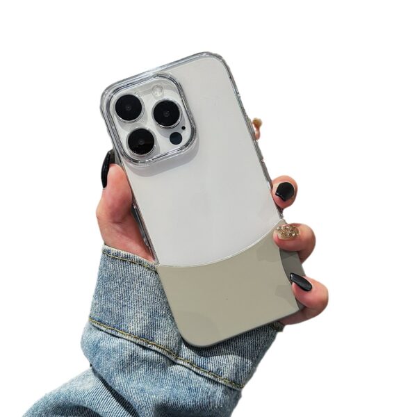 Phone Case Magnetic Up And Down Plug AF Transparent Stitching Two-color Protective Sleeve - Image 4