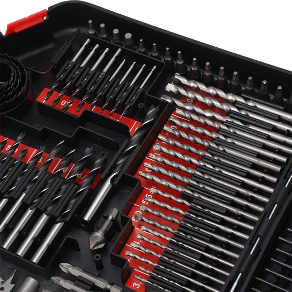 246PCS Multifunctional Combination Drill Bit Screw Bits Set Kit with Black Plastic Box - Image 2