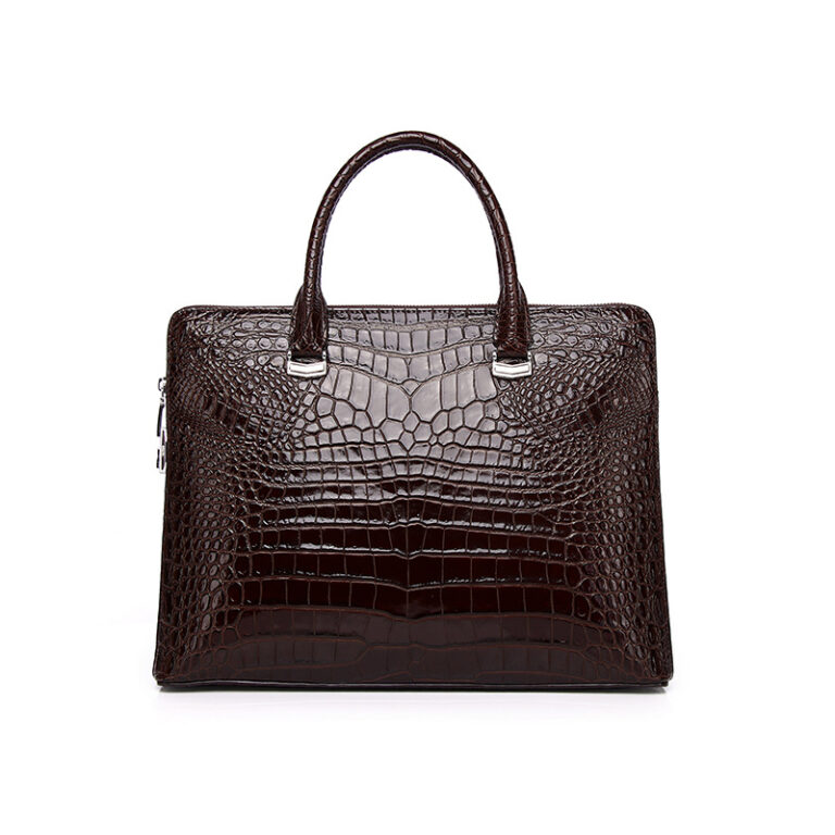 Men's Casual Crocodile Belly Pattern Briefcase - Image 2