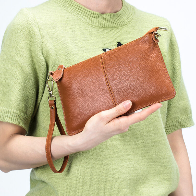 Leather One-shoulder Women's Leather All-match Clutch - Image 4