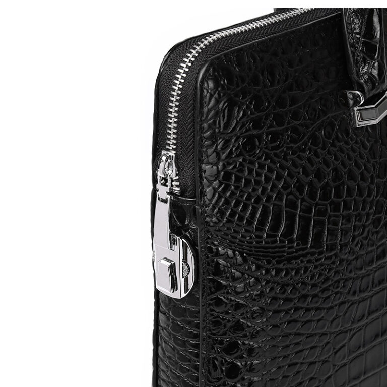 Men's Casual Crocodile Belly Pattern Briefcase - Image 5