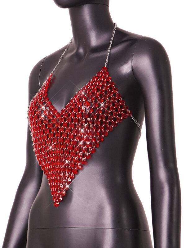 Fashion Backless Gem Stitching Vest - Image 8