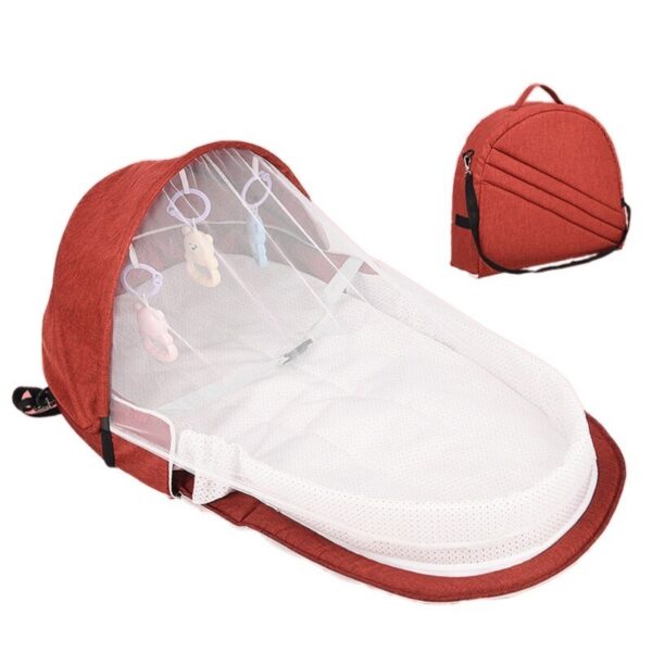 Baby Bed Travel Sun Protection Mosquito Net With Portable Bassinet Baby Foldable Breathable Infant Sleeping Basket - Image 5