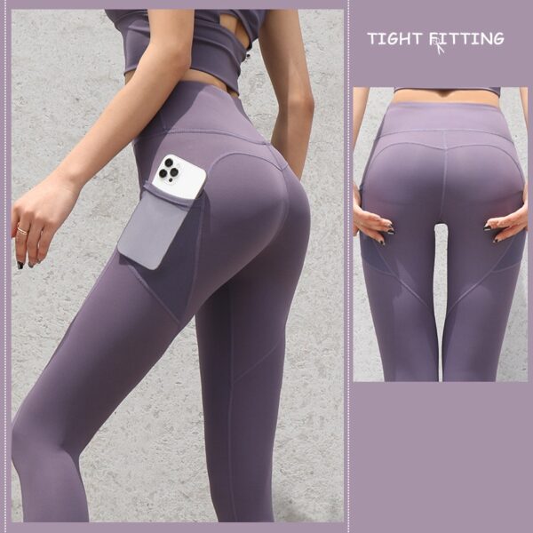 Gym Sport Seamless Leggings With Pockets Push Up High Waist Pants Women Fitness Running Yoga Pants Gym Sport Seamless Leggings - Image 2