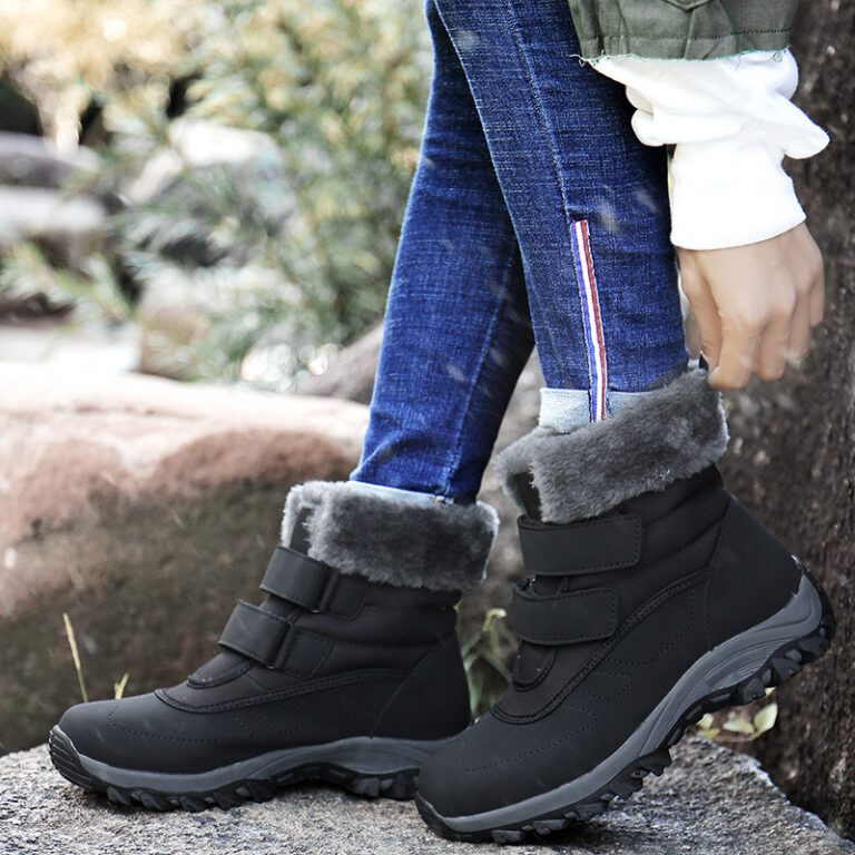 Ladies High-top Plus Velvet Cotton Shoes Padded Snow Boots - Image 6