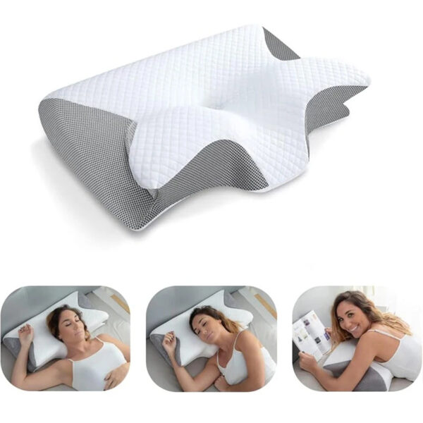 Memory Foam Cervical Pillow, 2 In 1 Ergonomic Contour Orthopedic Pillow For Neck Pain, Contoured Support Pillows,Neck Pillow - Image 8