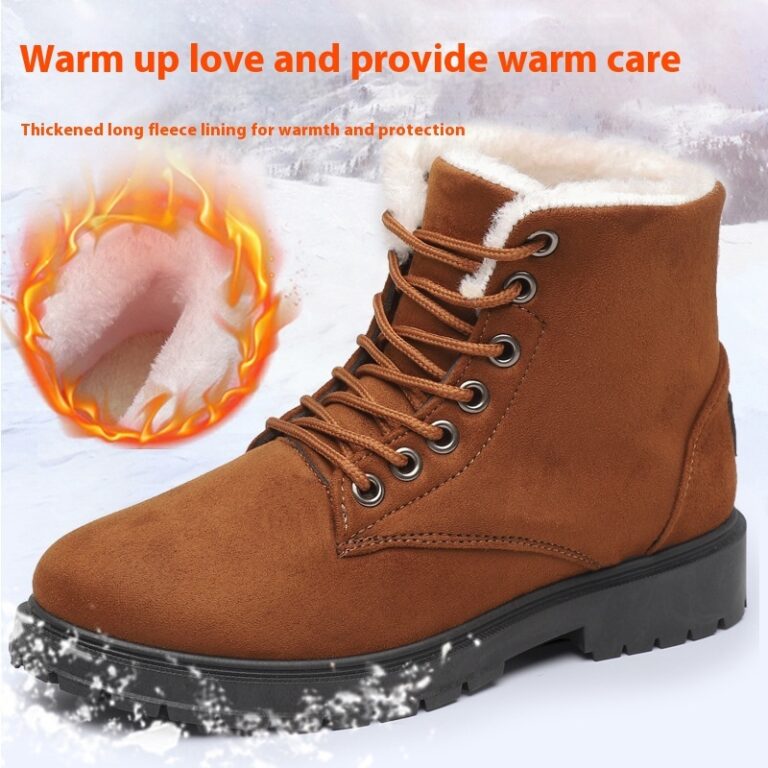 Snow Boots Fleece-lined Thickened Shoes Winter Warm Non-slip - Image 2