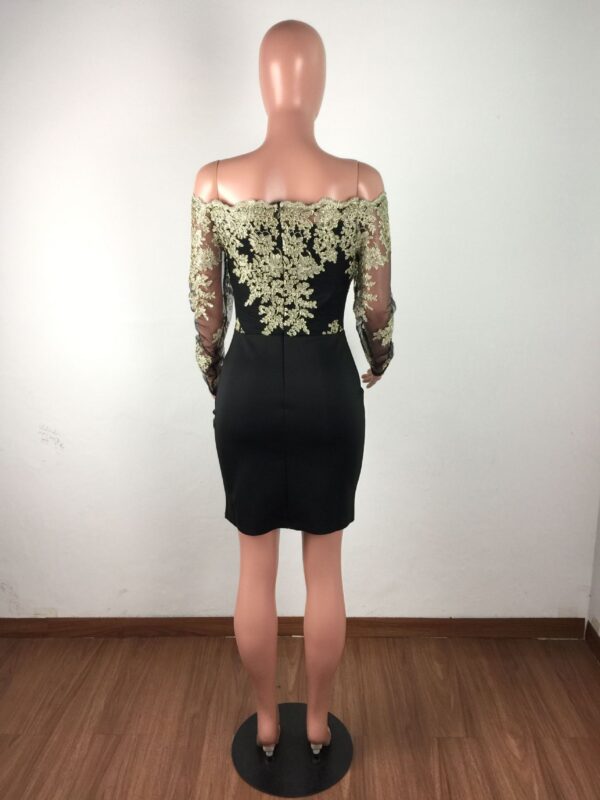 Water-soluble Lace Tube Top Long Sleeve Dress - Image 7