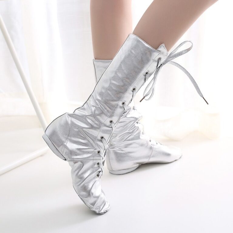 High Top Lengthened Adult Canvas Jazz Boots Soft Sole - Image 2