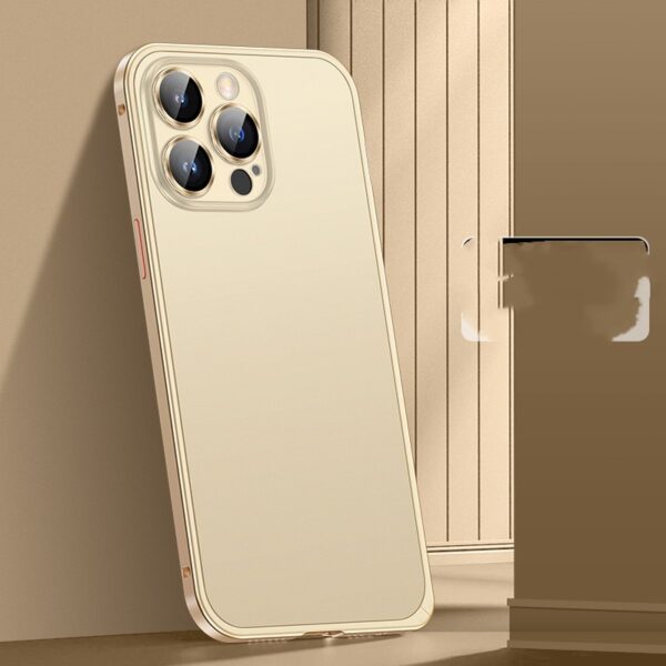 Magnetic Spring Buckle Metal Frame Phone Case Frosted - Image 3