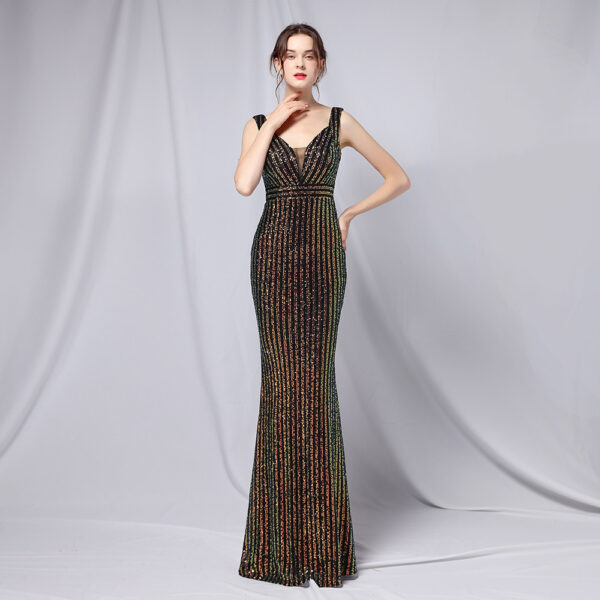 New Sequined Fishtail Long Dress - Image 3