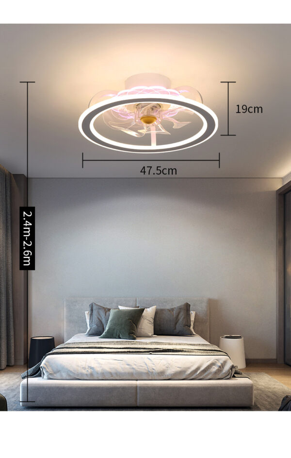 Bedroom Ceiling Lamp Modern Fan Lamp - Image 5