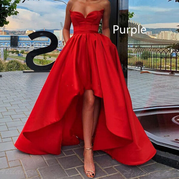 Ladies Evening Dress Sexy Tube Top Satin - Image 9