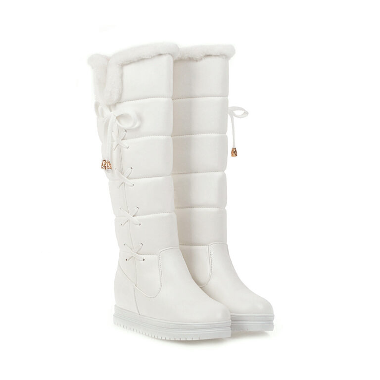 Simple Casual Plus Size Women's Knee-high Snow Boots - Image 7