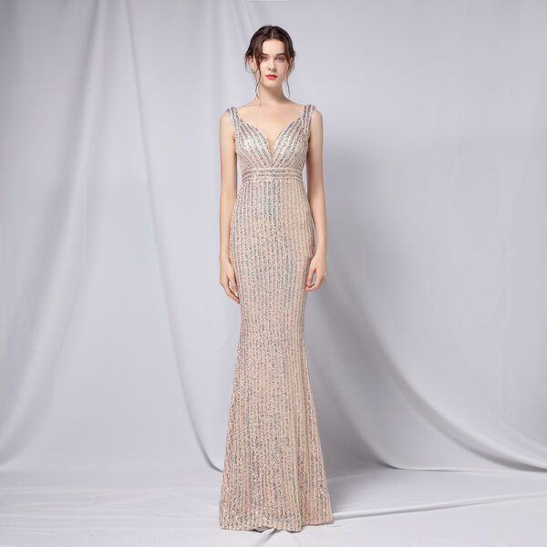 New Sequined Fishtail Long Dress - Image 6