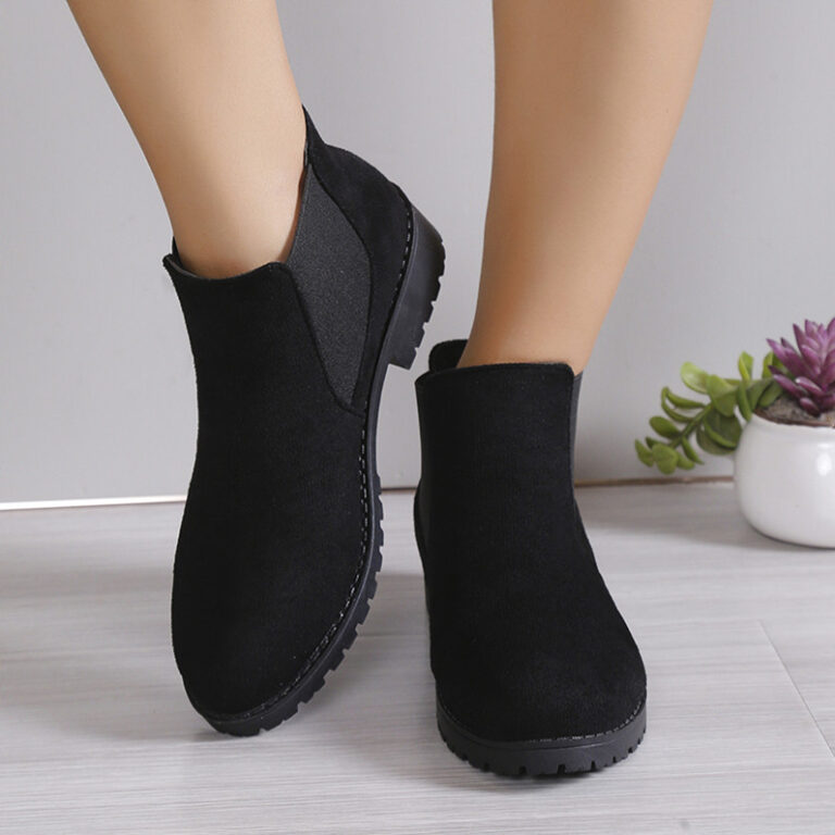 Women's Fashion Personality Chunky Heel Ankle Boots - Image 8