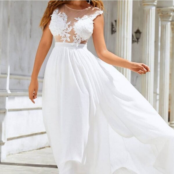 Chiffon Lace Trailing Wedding Large Swing Dress - Image 6