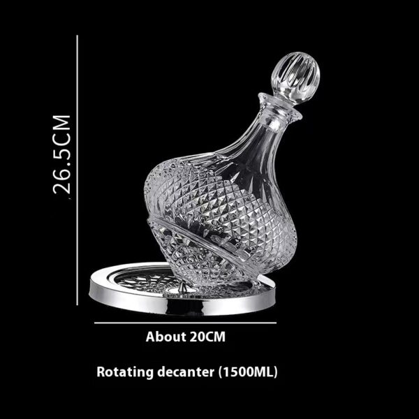 Good-looking Light Luxury Gold Crystal Household Rotating Gyro Wine Decanter Wine Aerator Mirror Jug Gift Bar Decoration - Image 8