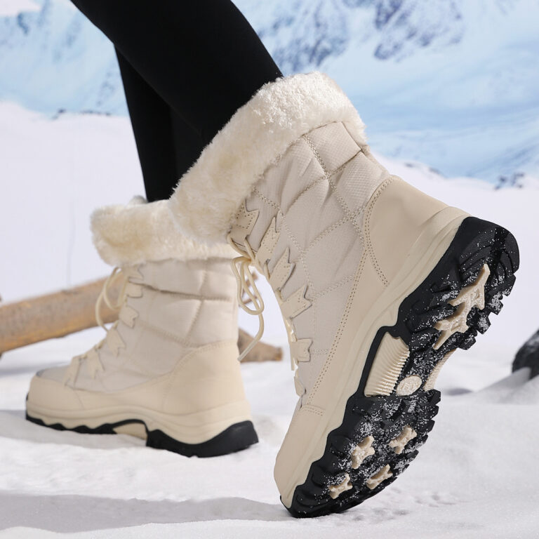 Waterproof And Cold-proof Long Boots Female Outdoor Plus Fluff Thickened - Image 2