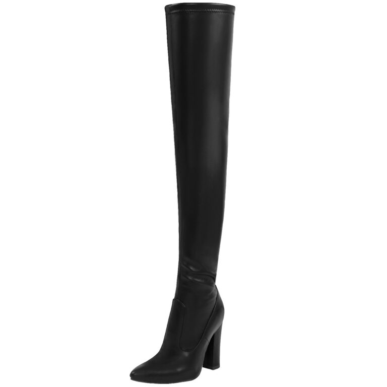 Winter NewSolid Color Pointed Thick High Heel Over-the-knee Boots - Image 6