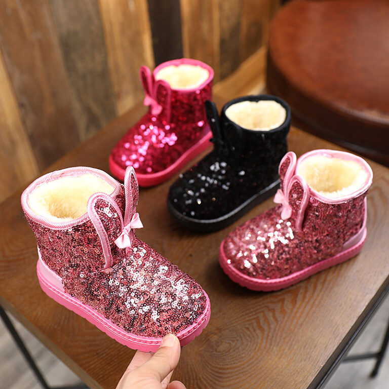 Winter Warm Girls Cotton Shoes Children Winter Shoes Baby Cotton Shoes - Image 4