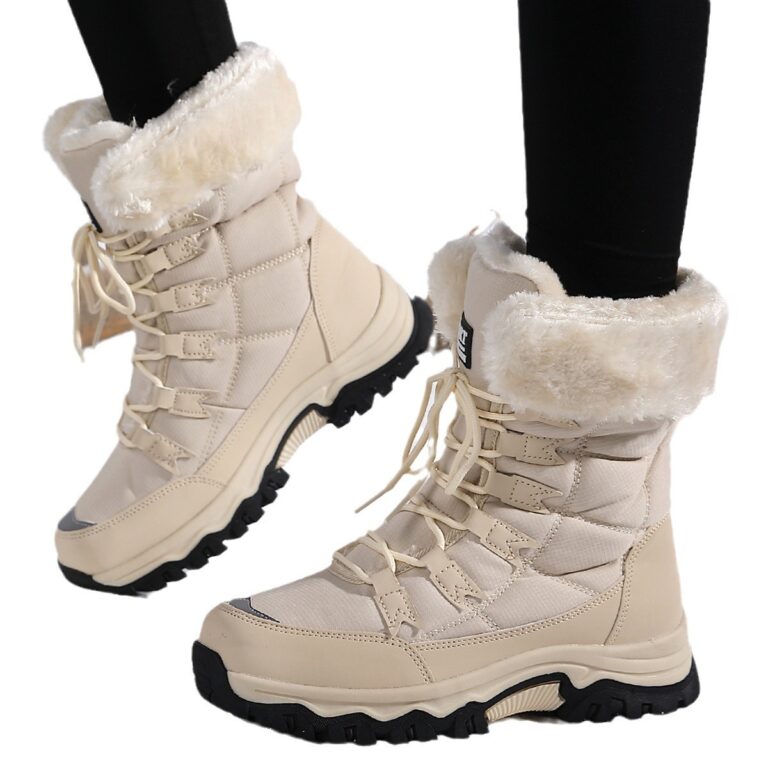 Waterproof And Cold-proof Long Boots Female Outdoor Plus Fluff Thickened - Image 4