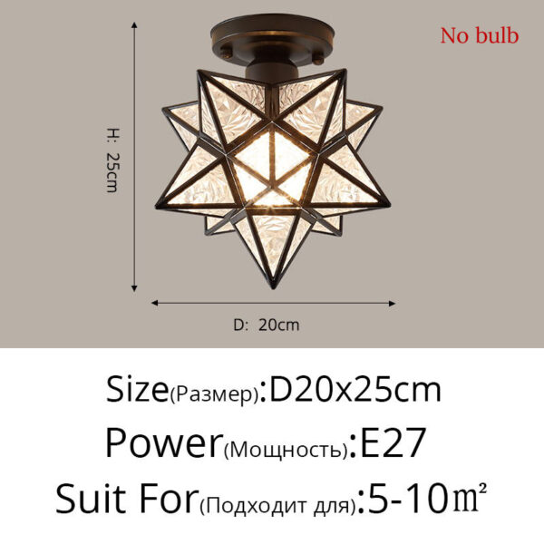 Nordic Creative Five Star Ceiling Lamp - Image 4