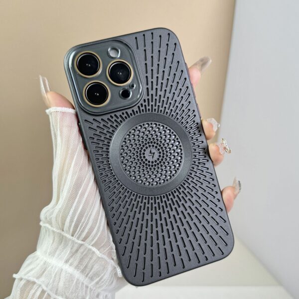 Phone Case Breathable Heat Dissipation Network Shell Magnetic Charging Skin Feeling Protective Cover