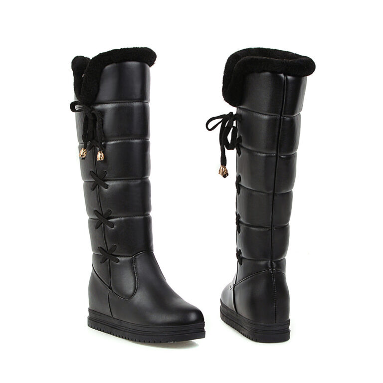 Simple Casual Plus Size Women's Knee-high Snow Boots - Image 6