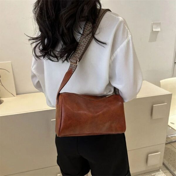 Handbags For Women Shoulder Tote Work Bags Vintage PU Leather Boston Women Small Handbag And Purse Fashion Designer Crossbody Bag Female Casual Travel Pillow Shoulder Bag - Image 7