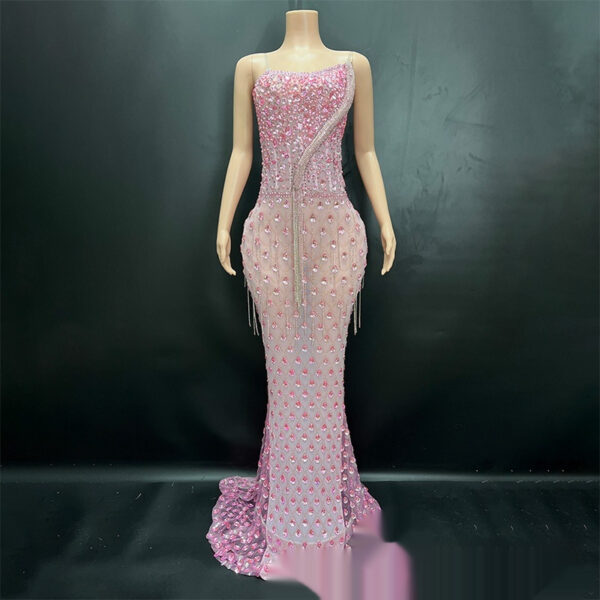 No Back Traceless Sexy Elegant Fishtail Gown - Image 3