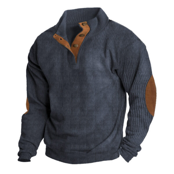 European Size Men's Outdoor Casual Stand Collar Long-sleeved Sweater - Image 6