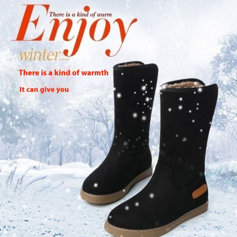 Women's Non-slip Platform Cotton-padded Boots Flat Winter - Image 5